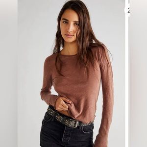 Care by free people long sleeve baby tee size XL.